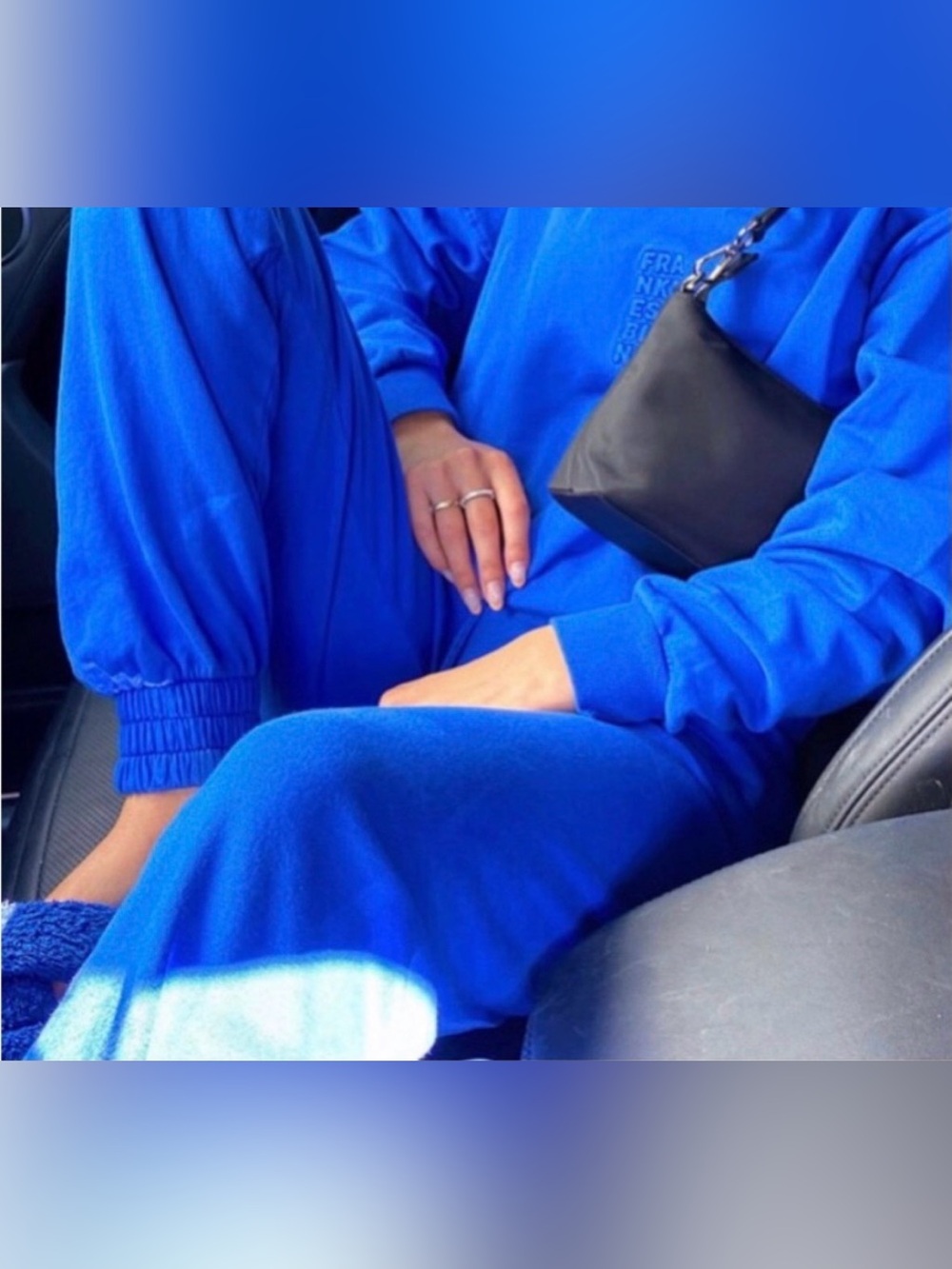 Frankie’s Bikinis Sweatpants, Royal Blue, Medium, EUC